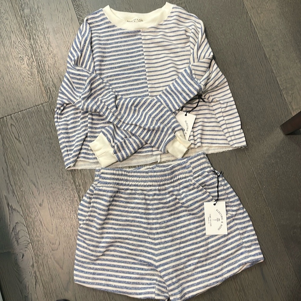 NWT! Electric & Rose Striped Set